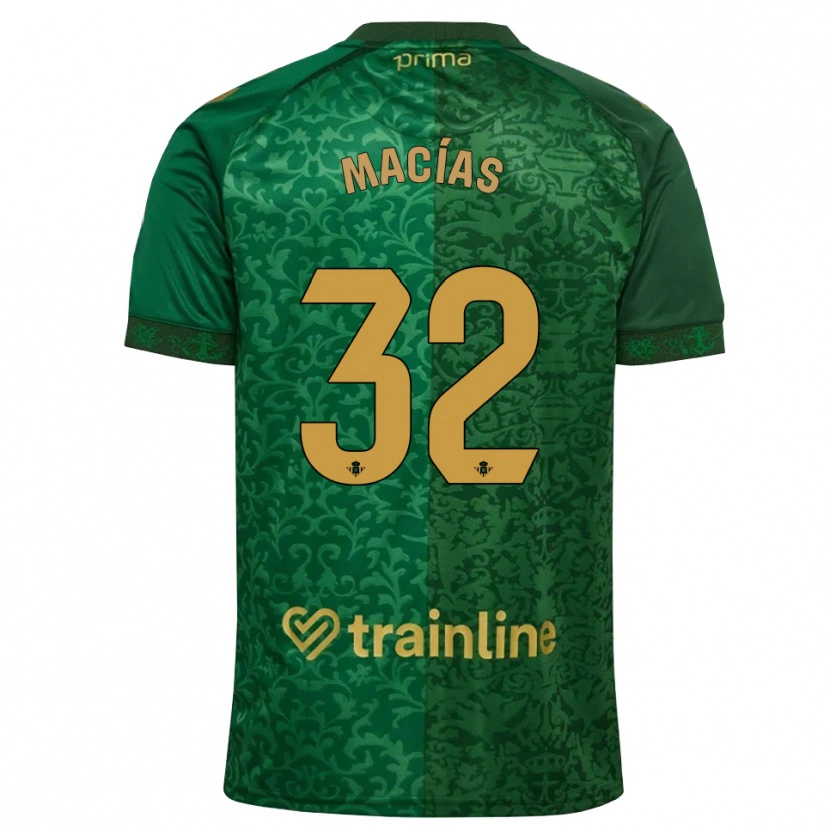 Danxen Damen Curro Macías #32 Waldgrün Dunkelgoldrute Auswärtstrikot Trikot 2026/27 T-Shirt Österreich