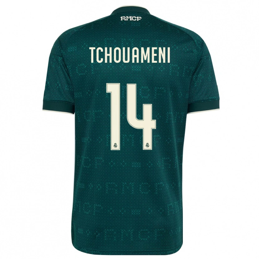Danxen Damen Aurélien Tchouaméni #14 Dunkelgrauweiß Auswärtstrikot Trikot 2026/27 T-Shirt Österreich