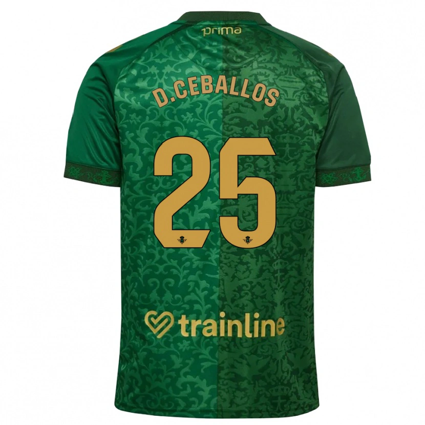 Danxen Damen Dani Ceballos #25 Waldgrün Dunkelgoldrute Auswärtstrikot Trikot 2026/27 T-Shirt Österreich