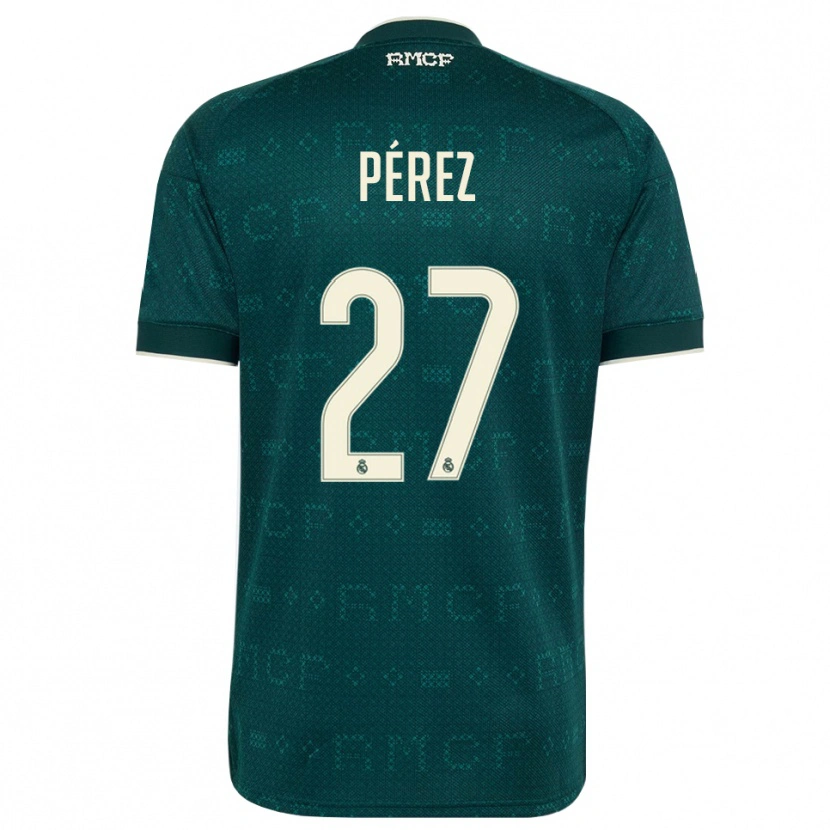 Danxen Damen Adrián Pérez #27 Dunkelgrauweiß Auswärtstrikot Trikot 2026/27 T-Shirt Österreich