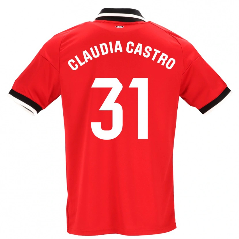 Danxen Damen Claudia Castro Romero #31 Schwarz Weiß Rot Auswärtstrikot Trikot 2026/27 T-Shirt Österreich