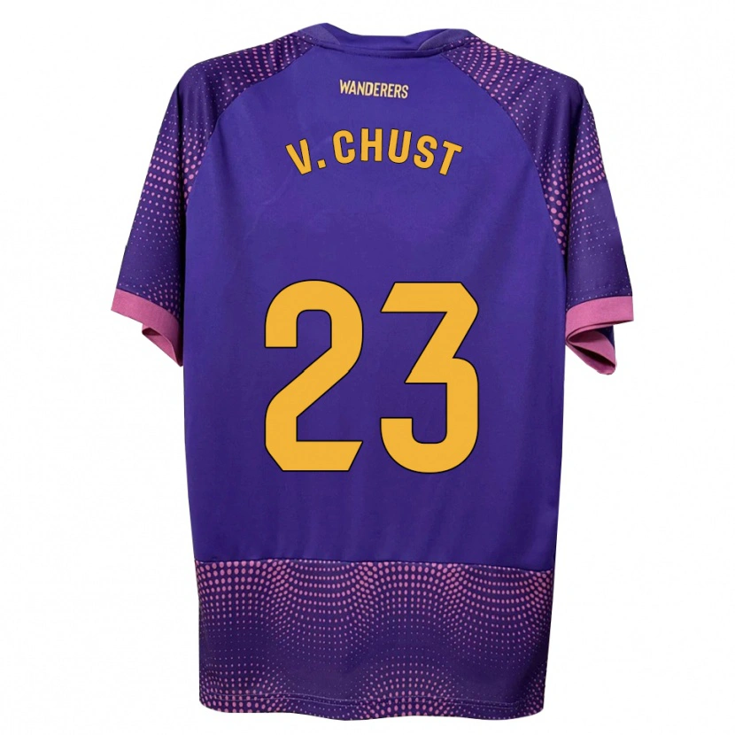 Danxen Damen Víctor Chust #23 Lila Weiß Rosa Auswärtstrikot Trikot 2026/27 T-Shirt Österreich