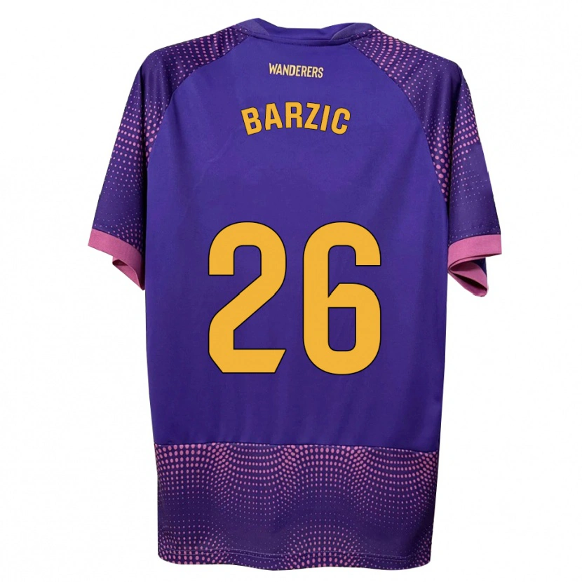 Danxen Damen Matia Barzic #26 Lila Weiß Rosa Auswärtstrikot Trikot 2026/27 T-Shirt Österreich