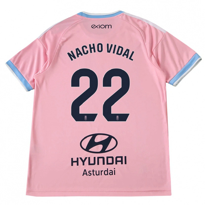 Danxen Damen Nacho Vidal #22 Kornblumenblau Rosa Auswärtstrikot Trikot 2026/27 T-Shirt Österreich