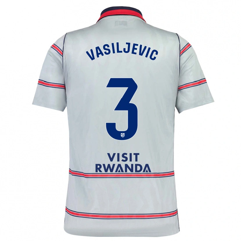 Danxen Damen Ivan Vasiljevic #3 Grau Rot Marineblau Ausweichtrikot Trikot 2026/27 T-Shirt Österreich