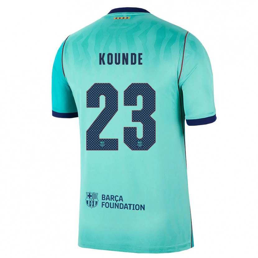 Danxen Damen Jules Koundé #23 Aqua Dunkeltürkis Königsblau Ausweichtrikot Trikot 2026/27 T-Shirt Österreich