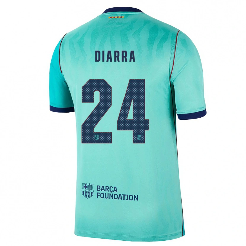 Danxen Damen Ibrahim Diarra #24 Aqua Dunkeltürkis Königsblau Ausweichtrikot Trikot 2026/27 T-Shirt Österreich