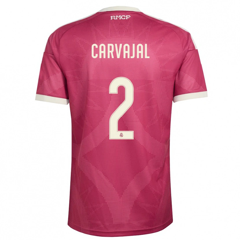 Danxen Damen Daniel Carvajal #2 Blassviolett Rot Weiß Ausweichtrikot Trikot 2026/27 T-Shirt Österreich
