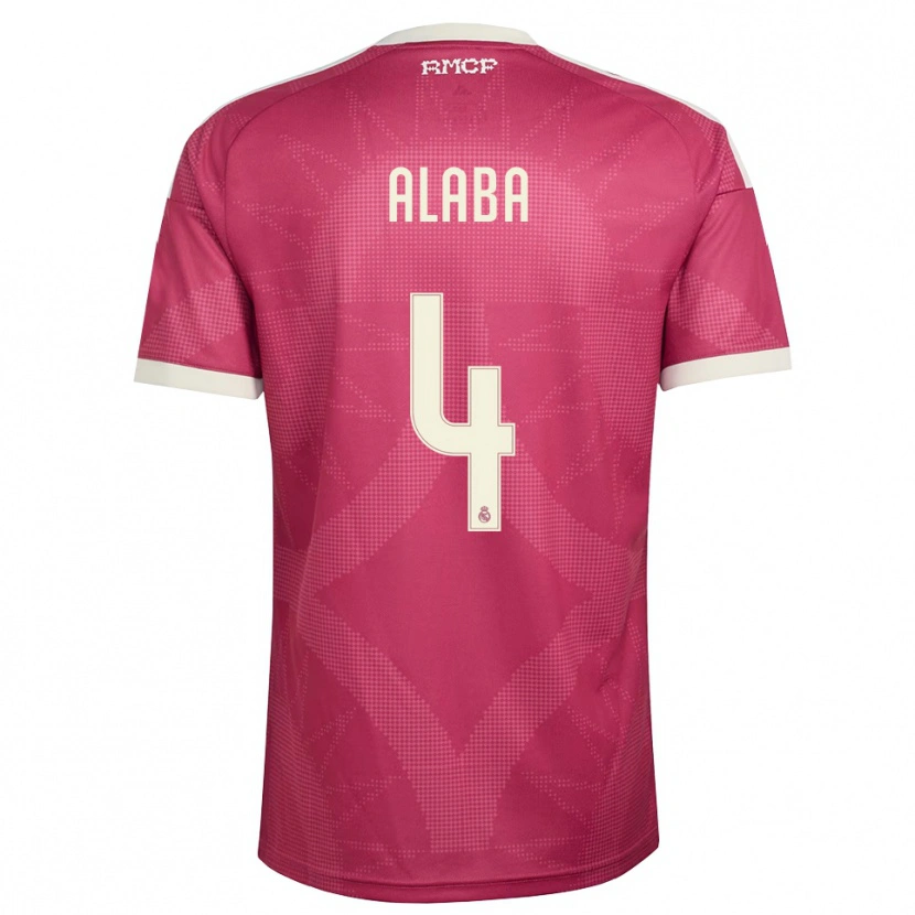 Danxen Damen David Alaba #4 Blassviolett Rot Weiß Ausweichtrikot Trikot 2026/27 T-Shirt Österreich