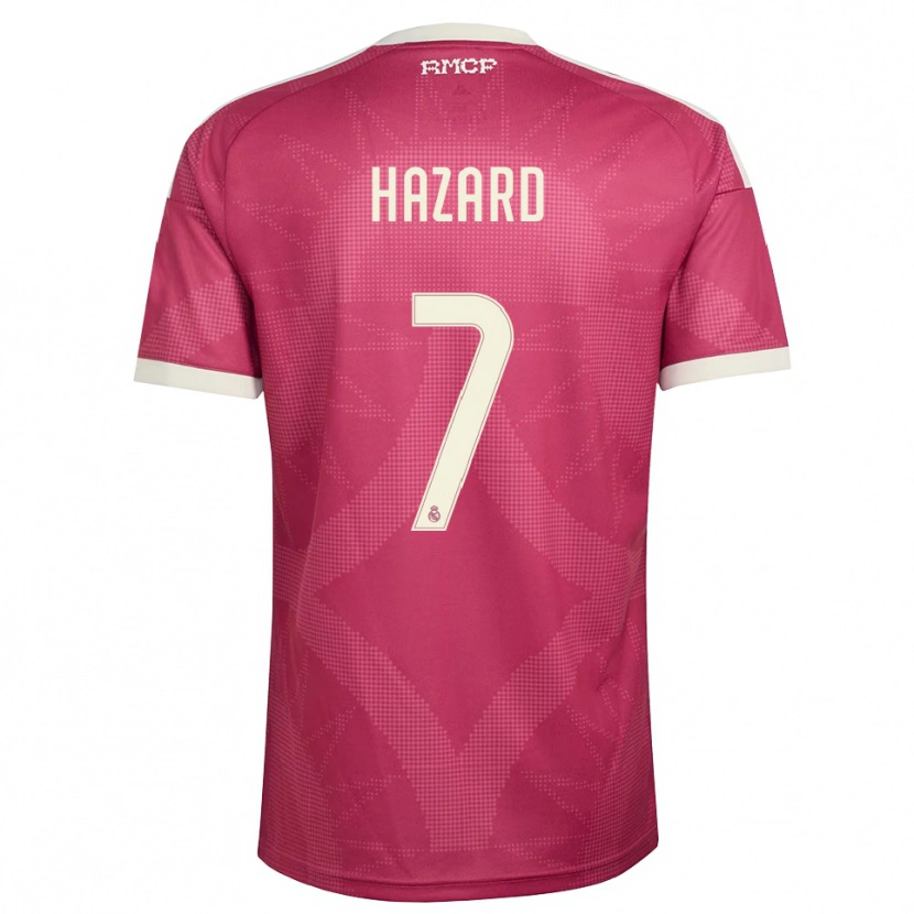 Danxen Damen Eden Hazard #7 Blassviolett Rot Weiß Ausweichtrikot Trikot 2026/27 T-Shirt Österreich