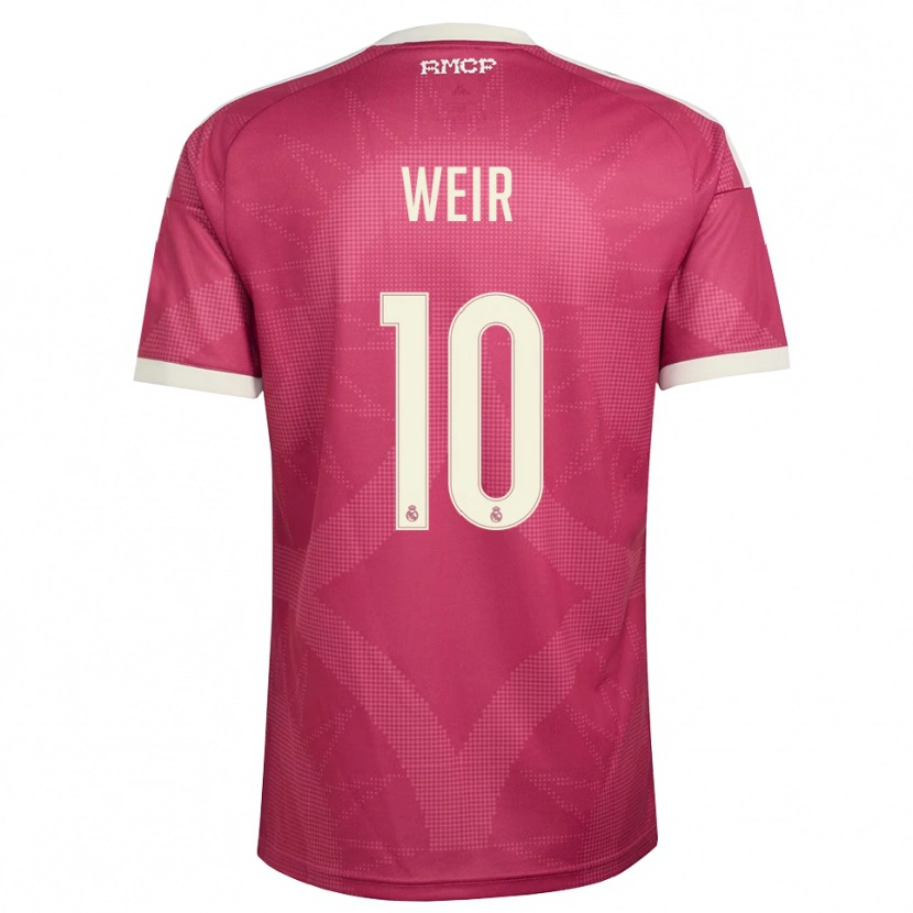 Danxen Damen Caroline Weir #10 Blassviolett Rot Weiß Ausweichtrikot Trikot 2026/27 T-Shirt Österreich