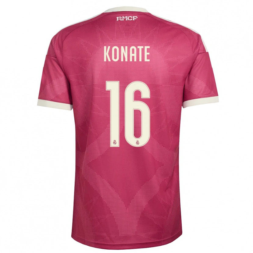 Danxen Damen Ibrahima Konaté #16 Blassviolett Rot Weiß Ausweichtrikot Trikot 2026/27 T-Shirt Österreich
