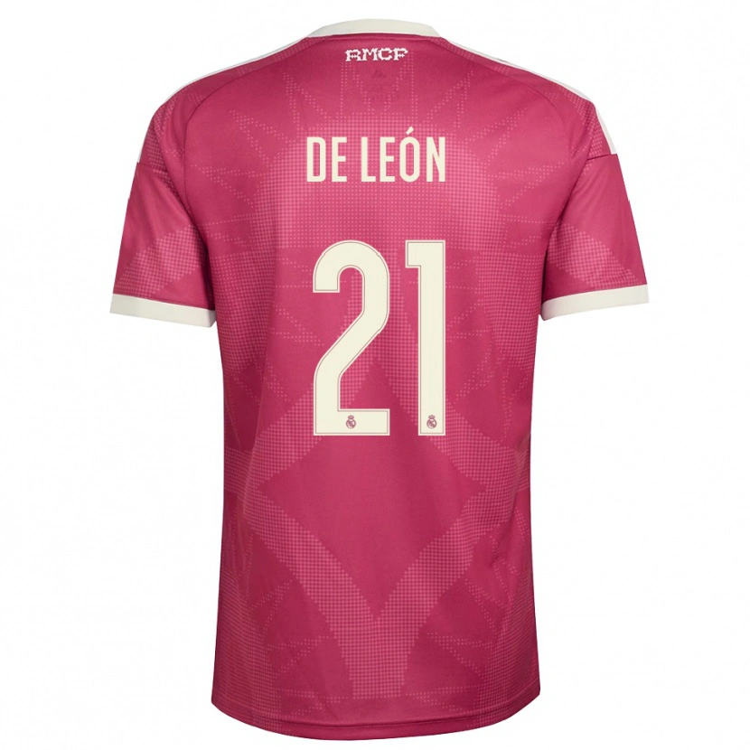 Danxen Damen Jeremy De León #21 Blassviolett Rot Weiß Ausweichtrikot Trikot 2026/27 T-Shirt Österreich