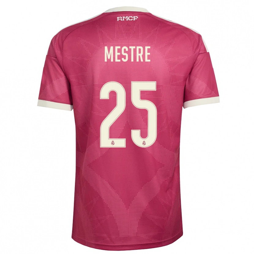 Danxen Damen Sergio Mestre #25 Blassviolett Rot Weiß Ausweichtrikot Trikot 2026/27 T-Shirt Österreich
