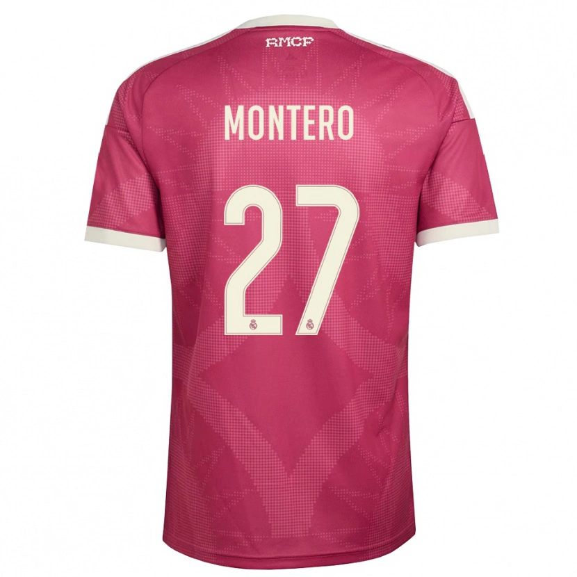 Danxen Damen Pablo Montero #27 Blassviolett Rot Weiß Ausweichtrikot Trikot 2026/27 T-Shirt Österreich