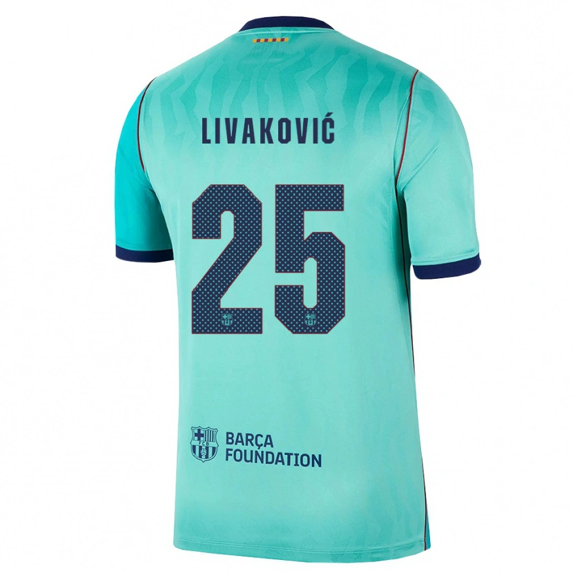 Danxen Damen Dominik Livakovic #25 Aqua Dunkeltürkis Königsblau Ausweichtrikot Trikot 2026/27 T-Shirt Österreich