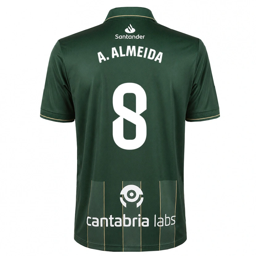 Danxen Kinder André Almeida #8 Dunkelgrauweiß Auswärtstrikot Trikot 2026/27 T-Shirt Österreich