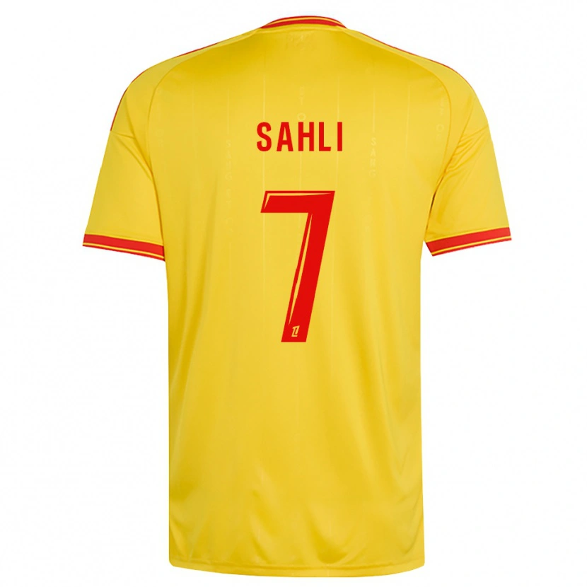 Danxen Kinder Wael Sahli #7 Gold Orange Rot Heimtrikot Trikot 2026/27 T-Shirt Österreich