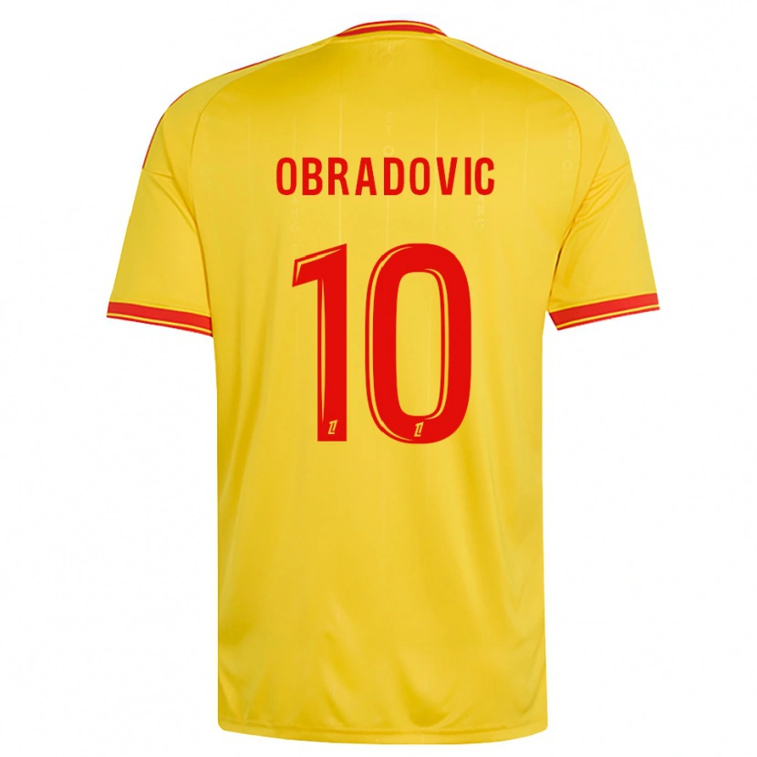 Danxen Kinder Ognjen Obradovic #10 Gold Orange Rot Heimtrikot Trikot 2026/27 T-Shirt Österreich