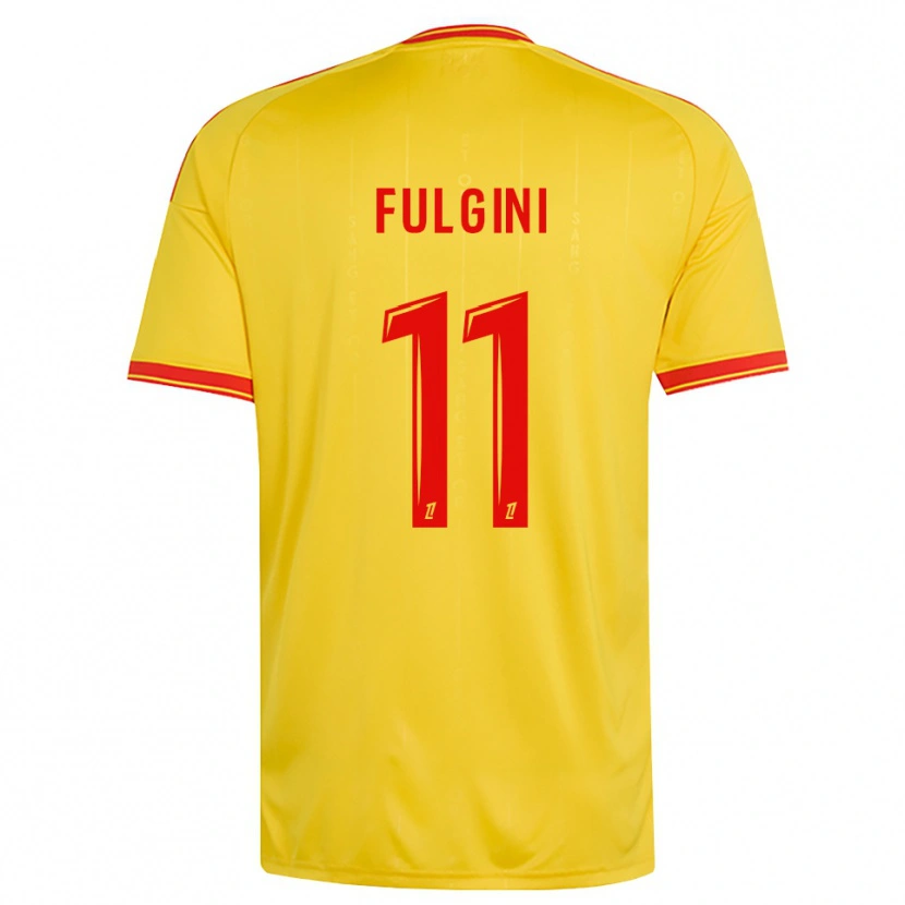Danxen Kinder Angelo Fulgini #11 Gold Orange Rot Heimtrikot Trikot 2026/27 T-Shirt Österreich