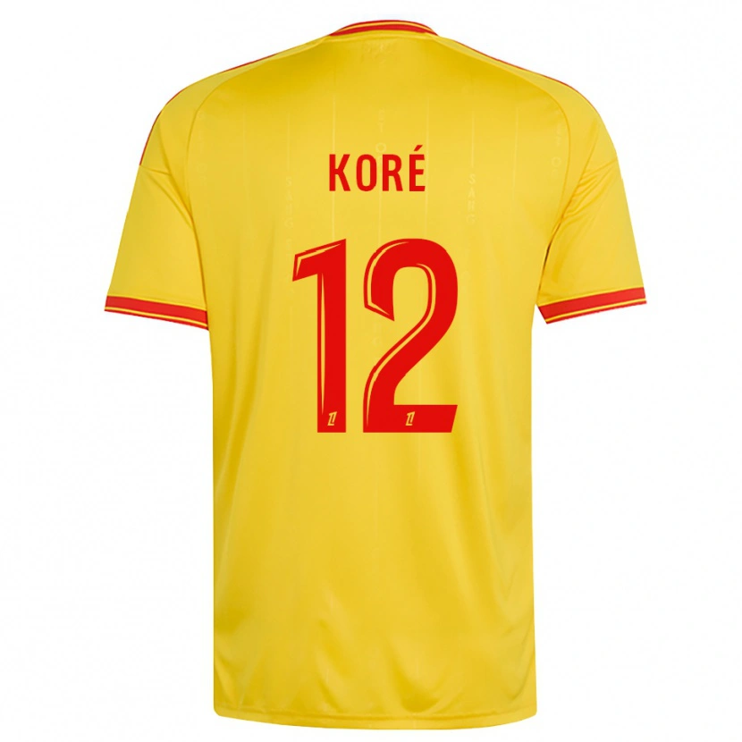 Danxen Kinder Mathis Koré #12 Gold Orange Rot Heimtrikot Trikot 2026/27 T-Shirt Österreich