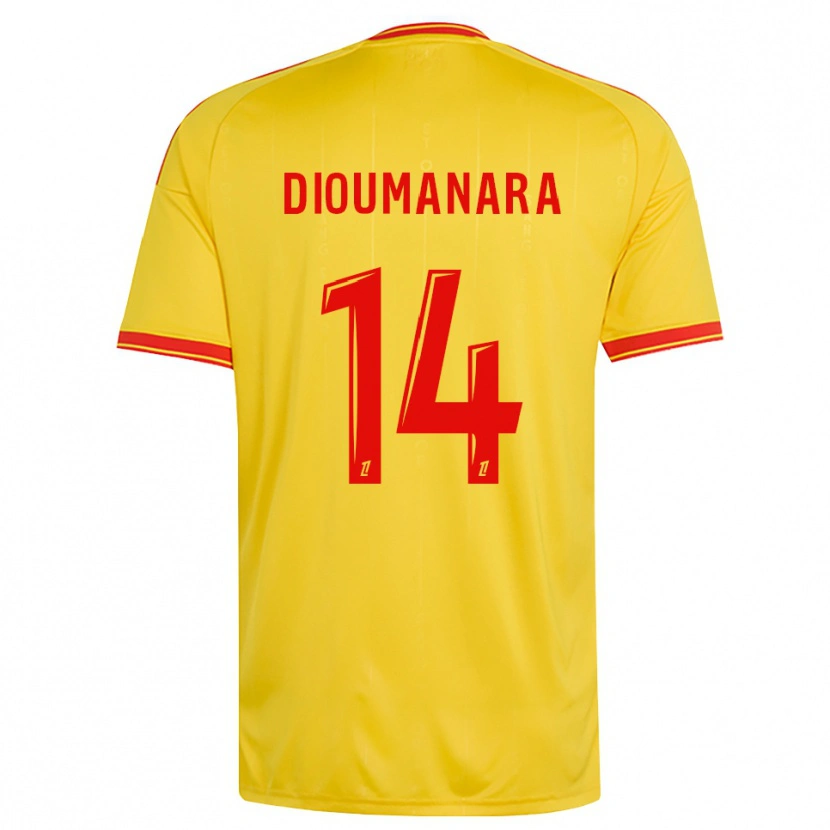 Danxen Kinder Sidi Dioumanara #14 Gold Orange Rot Heimtrikot Trikot 2026/27 T-Shirt Österreich