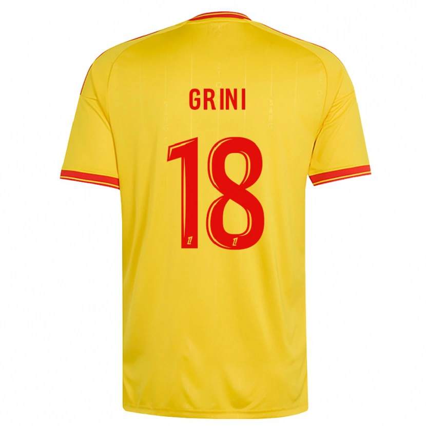 Danxen Kinder Ilyes Grini #18 Gold Orange Rot Heimtrikot Trikot 2026/27 T-Shirt Österreich