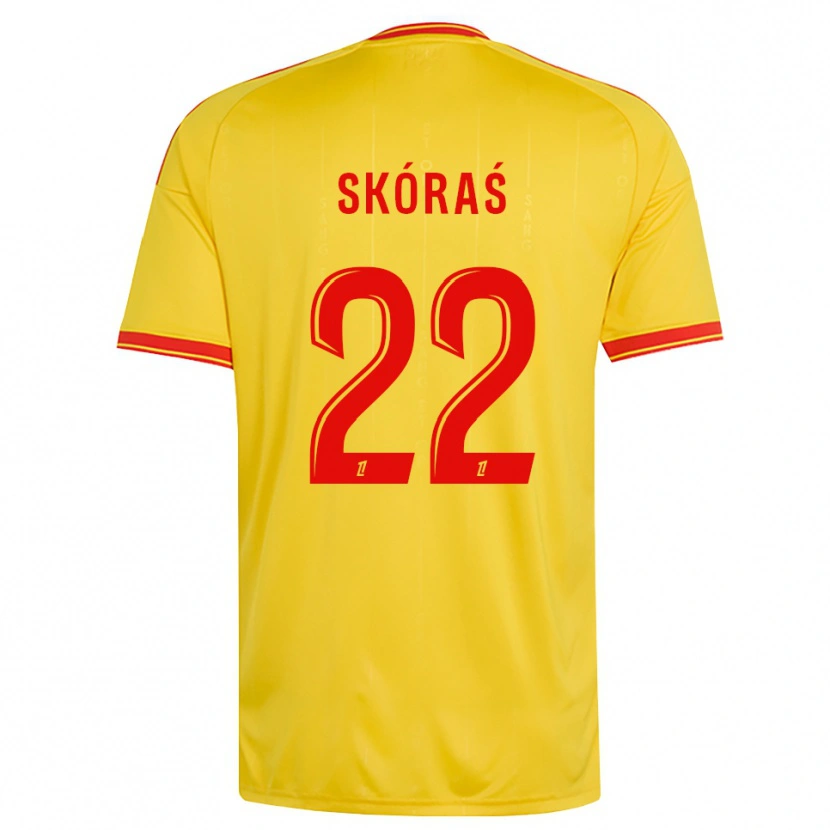 Danxen Kinder Michal Skoras #22 Gold Orange Rot Heimtrikot Trikot 2026/27 T-Shirt Österreich