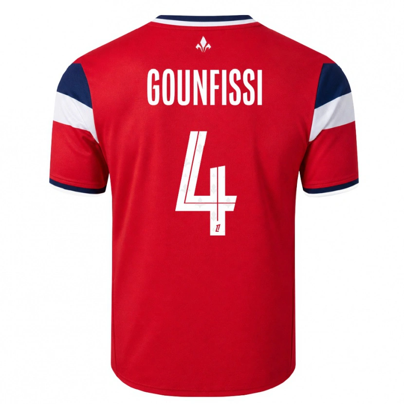 Danxen Kinder Mouad Gounfissi #4 Rot Weiß Königsblau Heimtrikot Trikot 2026/27 T-Shirt Österreich