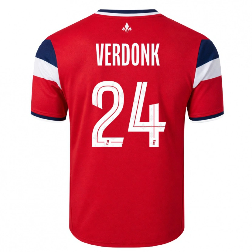 Danxen Kinder Calvin Verdonk #24 Rot Weiß Königsblau Heimtrikot Trikot 2026/27 T-Shirt Österreich
