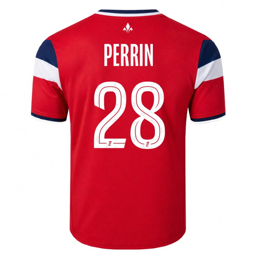 Danxen Kinder Gaëtan Perrin #28 Rot Weiß Königsblau Heimtrikot Trikot 2026/27 T-Shirt Österreich