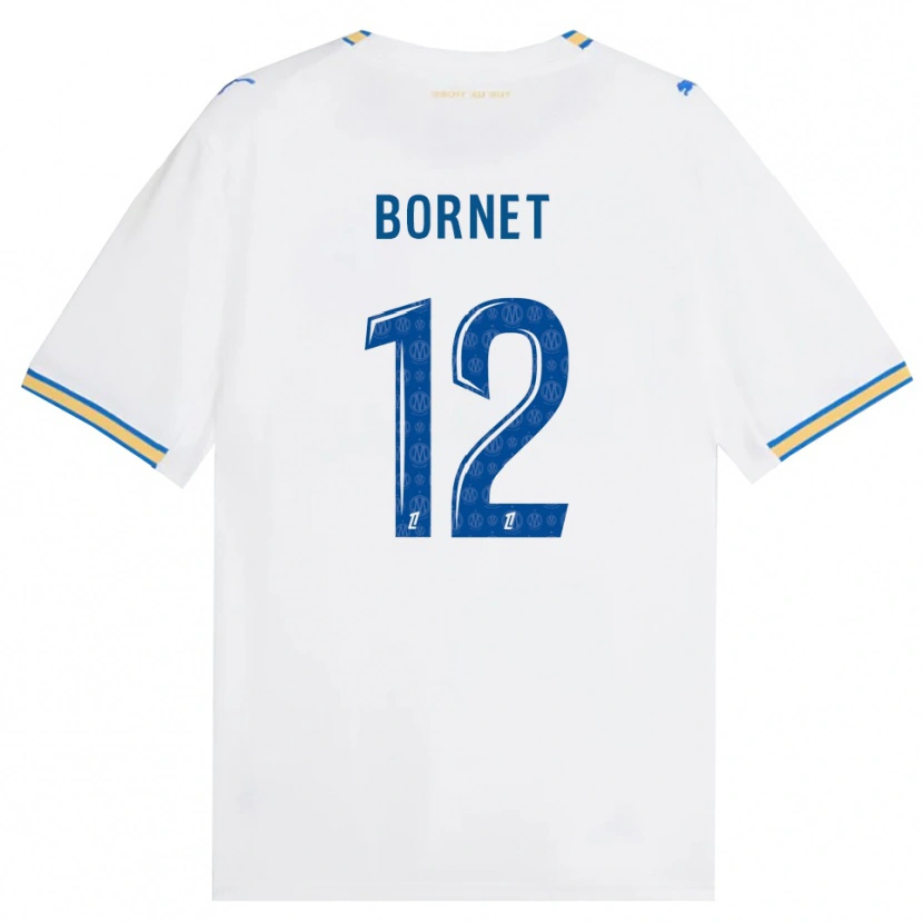 Danxen Kinder Camille Bornet #12 Dodgerblau Weiß Heimtrikot Trikot 2026/27 T-Shirt Österreich