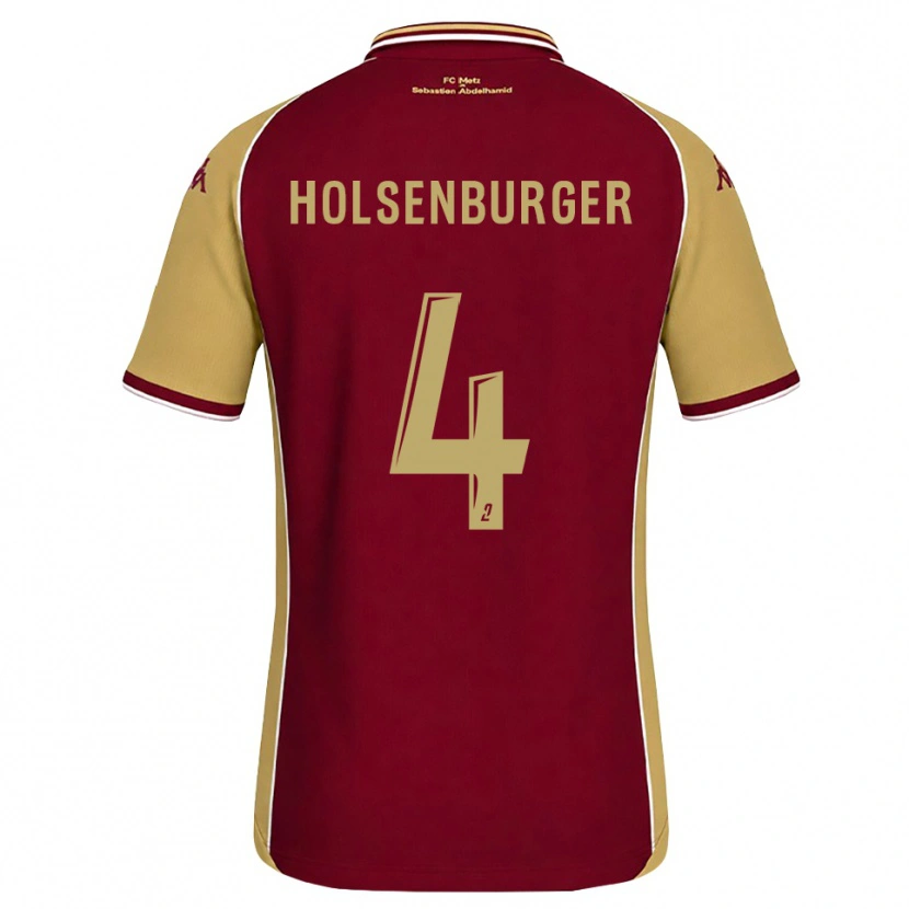 Danxen Kinder Ruben Holsenburger #4 Goldrute Dunkelrot Heimtrikot Trikot 2026/27 T-Shirt Österreich