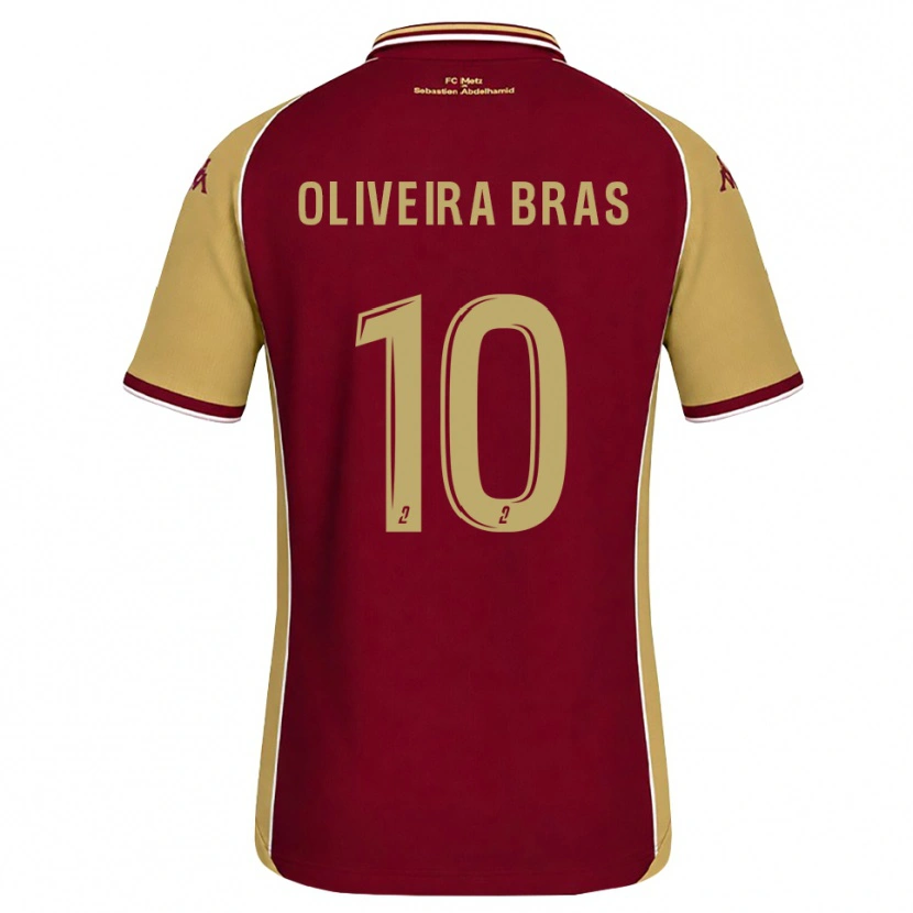 Danxen Kinder Luisa Oliveira Bras #10 Goldrute Dunkelrot Heimtrikot Trikot 2026/27 T-Shirt Österreich