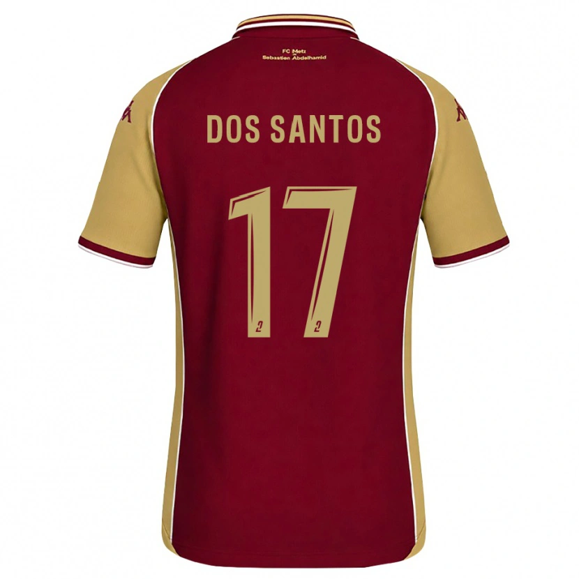 Danxen Kinder Tahirys Dos Santos #17 Goldrute Dunkelrot Heimtrikot Trikot 2026/27 T-Shirt Österreich