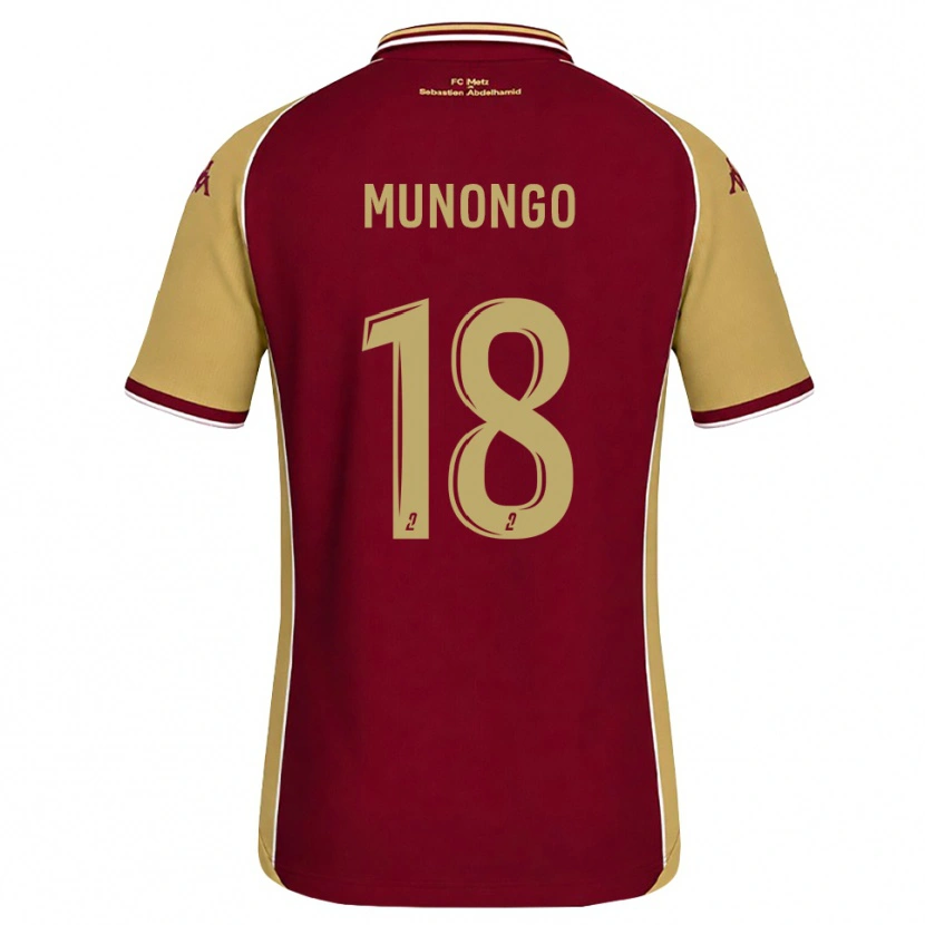 Danxen Kinder Believe Munongo #18 Goldrute Dunkelrot Heimtrikot Trikot 2026/27 T-Shirt Österreich