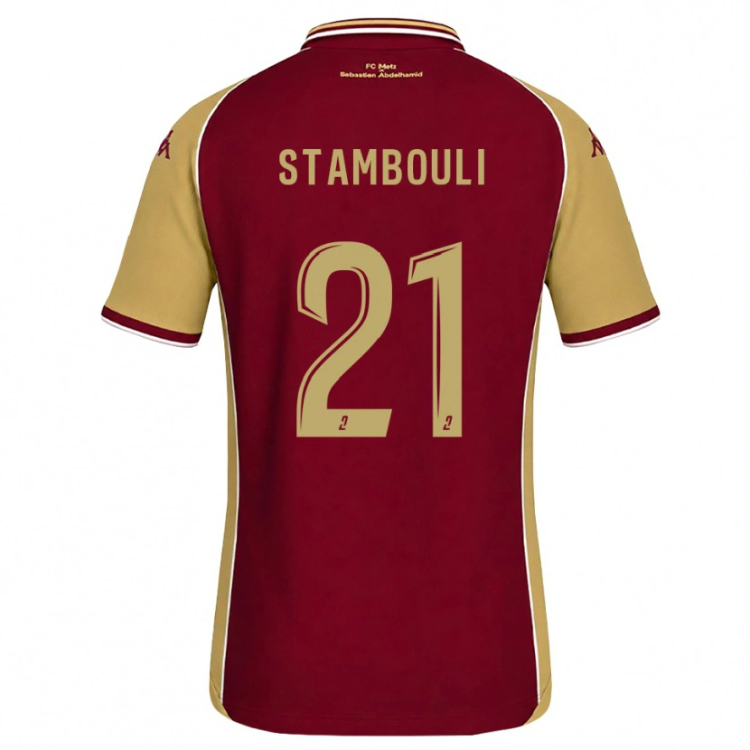 Danxen Kinder Benjamin Stambouli #21 Goldrute Dunkelrot Heimtrikot Trikot 2026/27 T-Shirt Österreich