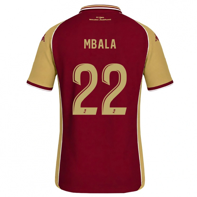 Danxen Kinder Nathan Mbala #22 Goldrute Dunkelrot Heimtrikot Trikot 2026/27 T-Shirt Österreich