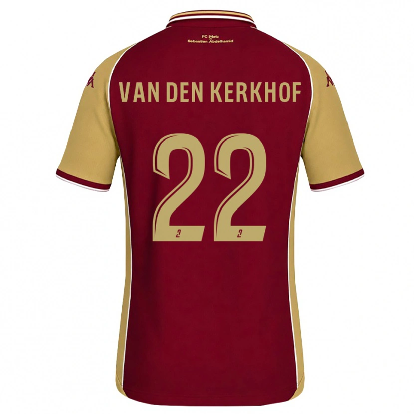 Danxen Kinder Kevin Van Den Kerkhof #22 Goldrute Dunkelrot Heimtrikot Trikot 2026/27 T-Shirt Österreich
