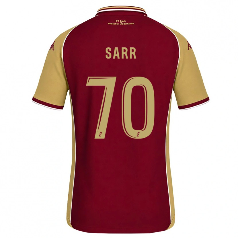 Danxen Kinder Bouna Sarr #70 Goldrute Dunkelrot Heimtrikot Trikot 2026/27 T-Shirt Österreich