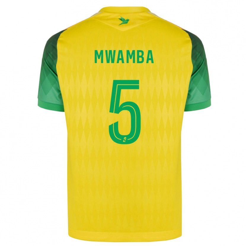 Danxen Kinder Musunda Mwamba #5 Gelb Grün Rot Heimtrikot Trikot 2026/27 T-Shirt Österreich
