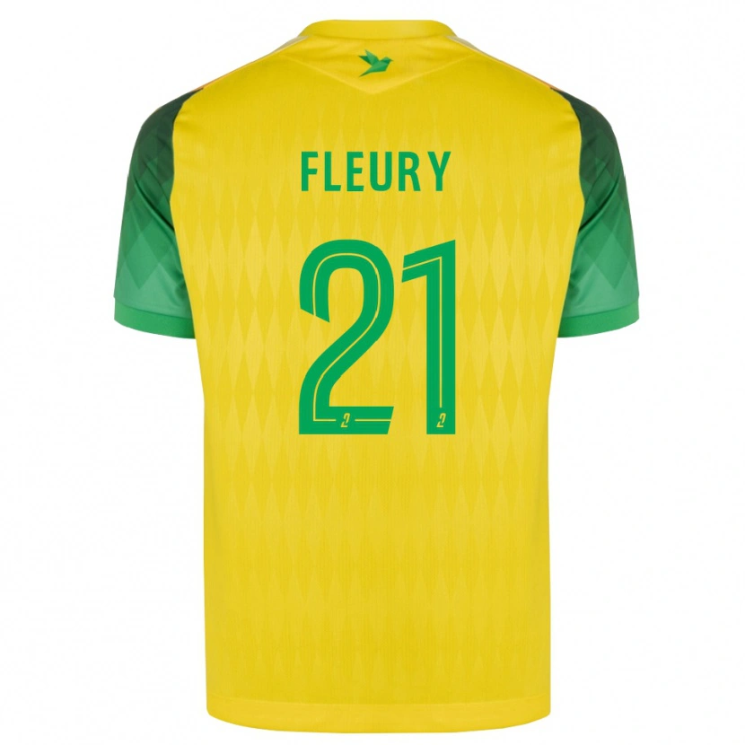 Danxen Kinder Louise Fleury #21 Gelb Grün Rot Heimtrikot Trikot 2026/27 T-Shirt Österreich