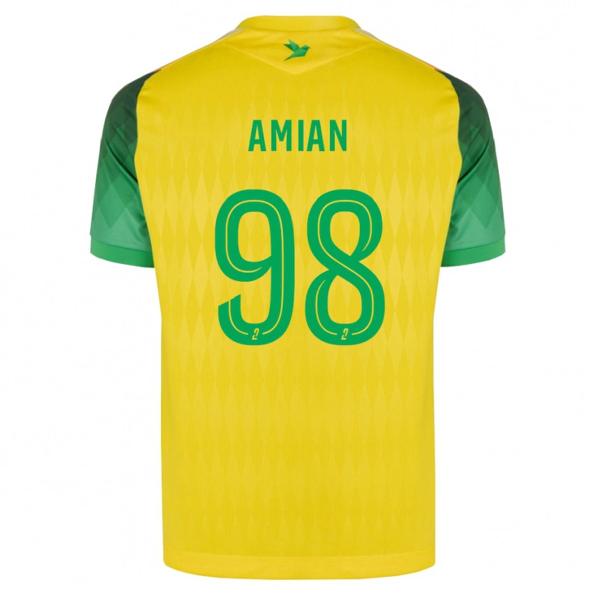 Danxen Kinder Kelvin Amian #98 Gelb Grün Rot Heimtrikot Trikot 2026/27 T-Shirt Österreich