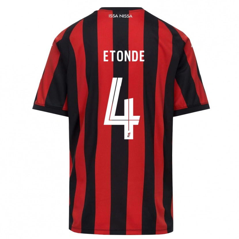 Danxen Kinder Emeric Etonde #4 Rot Schwarz Weiß Heimtrikot Trikot 2026/27 T-Shirt Österreich