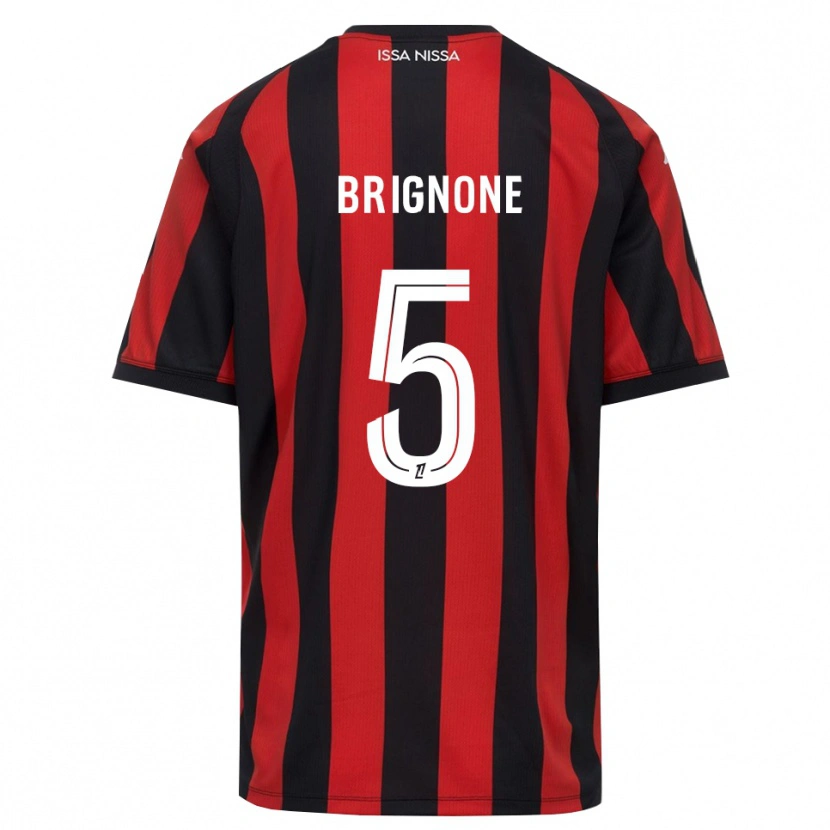 Danxen Kinder Kenzo Brignone #5 Rot Schwarz Weiß Heimtrikot Trikot 2026/27 T-Shirt Österreich