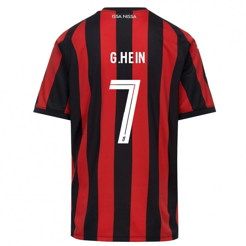 Danxen Kinder Gauthier Hein #7 Rot Schwarz Weiß Heimtrikot Trikot 2026/27 T-Shirt Österreich