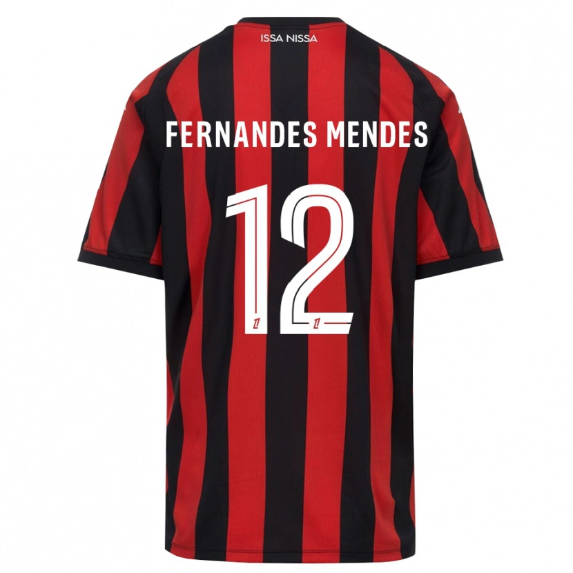Danxen Kinder Mathis Fernandes Mendes #12 Rot Schwarz Weiß Heimtrikot Trikot 2026/27 T-Shirt Österreich