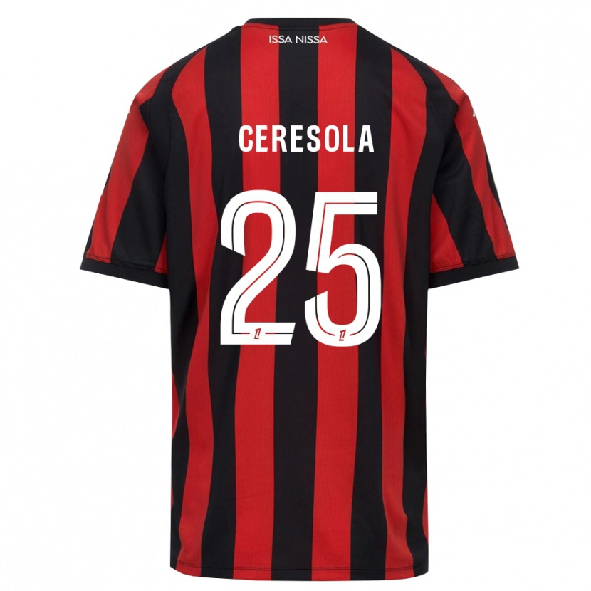 Danxen Kinder Manon Ceresola #25 Rot Schwarz Weiß Heimtrikot Trikot 2026/27 T-Shirt Österreich
