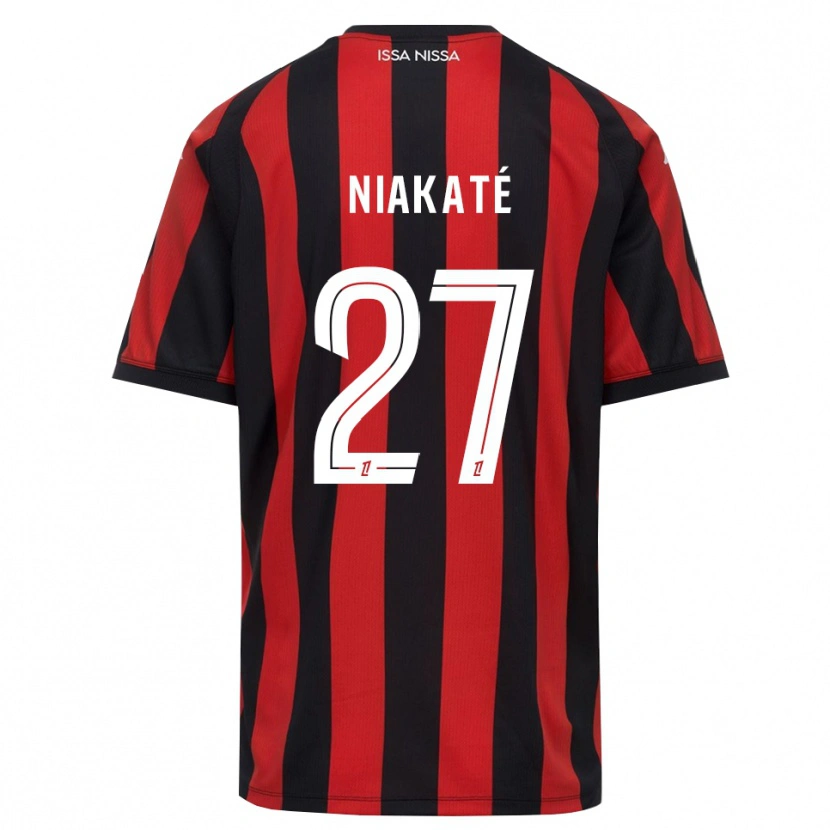 Danxen Kinder Yakaré Niakaté #27 Rot Schwarz Weiß Heimtrikot Trikot 2026/27 T-Shirt Österreich
