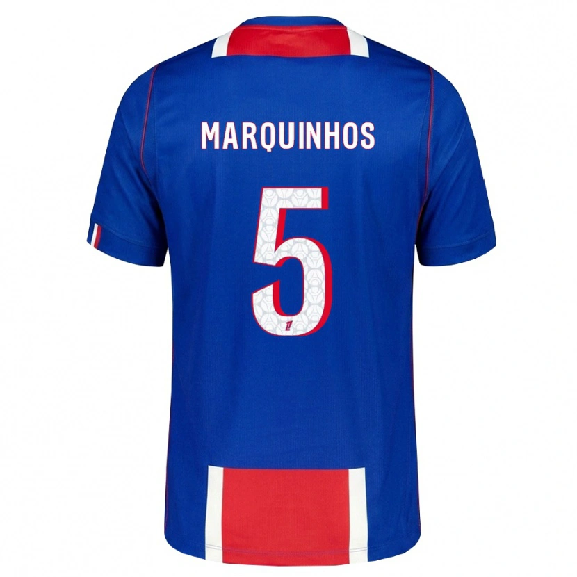 Danxen Kinder Marquinhos #5 Rot Weiß Blau Heimtrikot Trikot 2026/27 T-Shirt Österreich